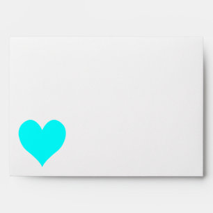 Aqua Heart Envelope