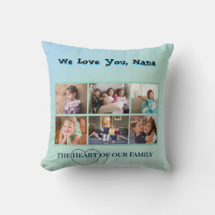 Aqua Heart Nana 6-Photo Tribute Cushion