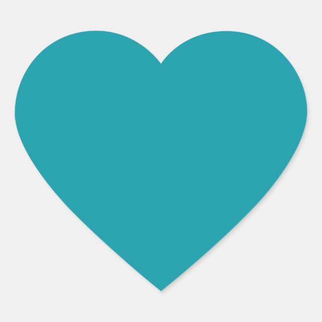 Aqua   Heart Sticker (Front)