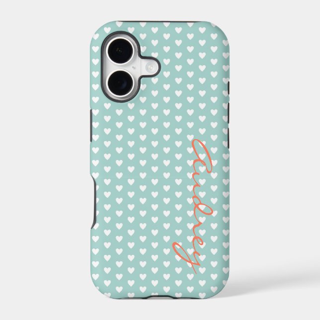 Aqua Hearts Custom Name (Back)