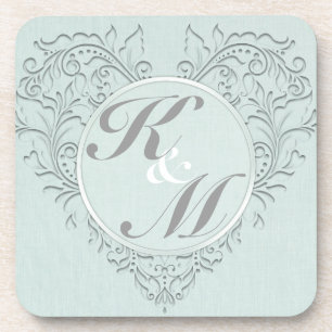 Aqua HeartyChic Coaster