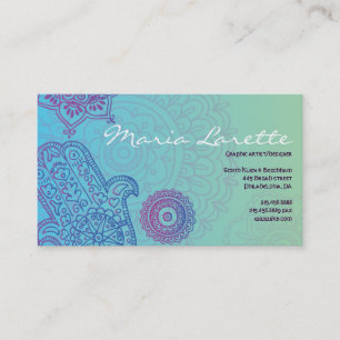 Aqua HEMSA HAND of GOD Business Card