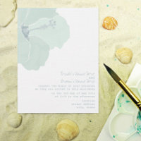 Aqua Hibiscus Flower Tropical Beach Wedding