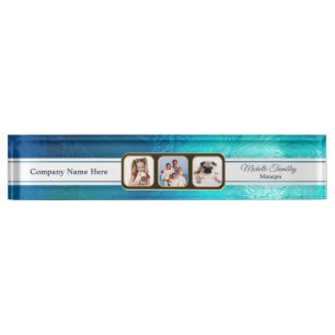 Aqua Ice Custom Photo Nameplate