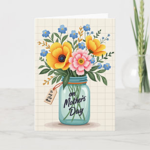 Aqua Jar Mothers Day Card