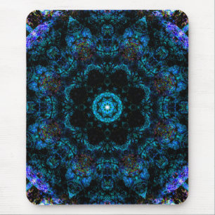 Aqua Kaleidoscope Effect,  Mouse Mat