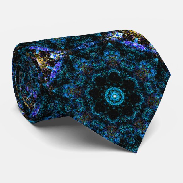 Aqua Kaleidoscope Effect,   Tie (Rolled)