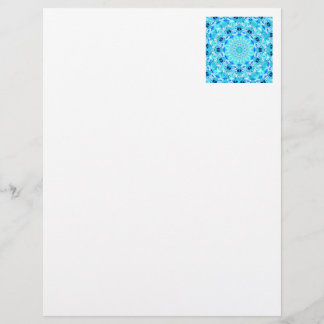 Aqua Lace, Delicate, Abstract Mandala