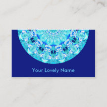 Aqua Lace, Delicate, Abstract Mandala