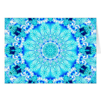 Aqua Lace Mandala, Delicate, Abstract