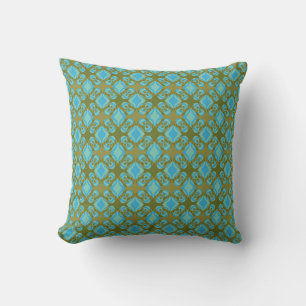 Aqua Lattice Pop Pillow