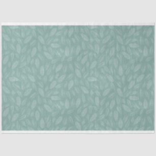 aqua leaf overall pattern tissue paper