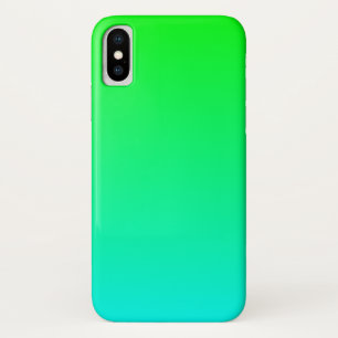 Aqua Lime Gradient iPhone X Case