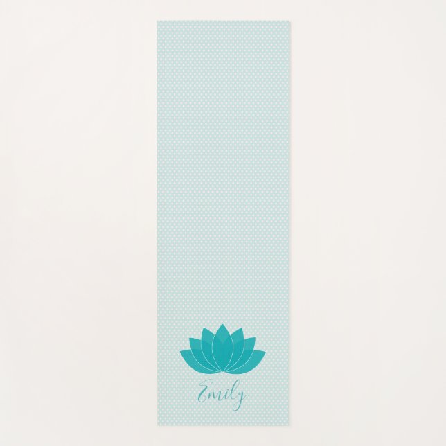 Aqua Lotus Personalised Yoga Mat (Front)