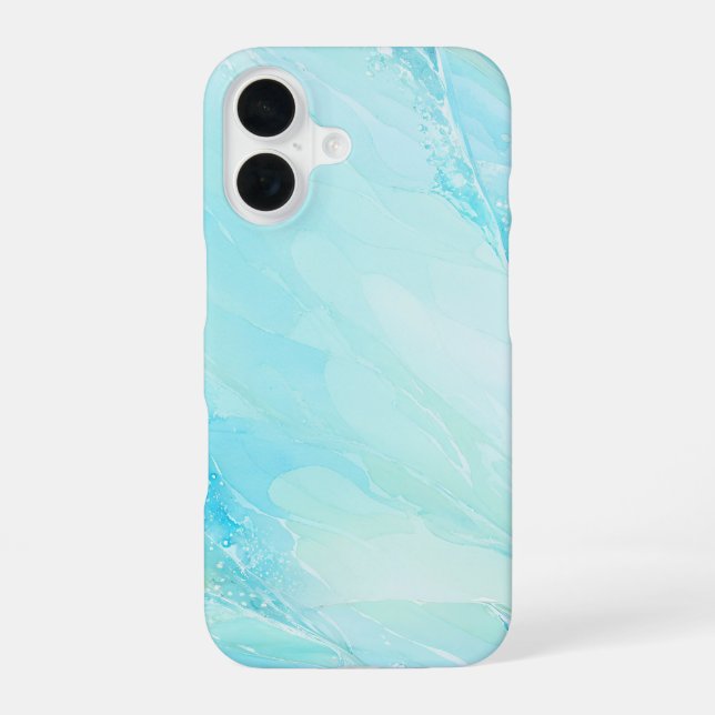 Aqua Marble Abstract Art Phone Case (Back)