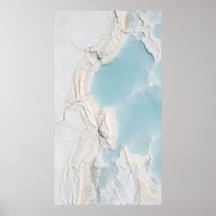 Aqua Marble Stone Poster