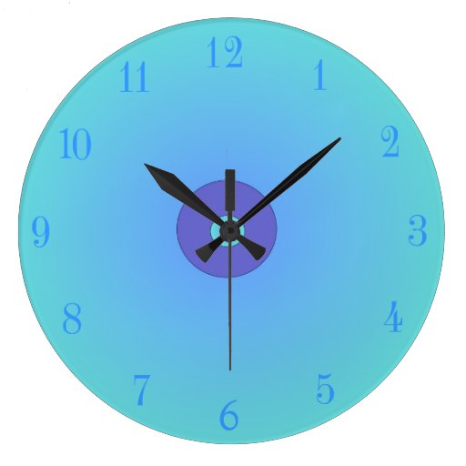 Image of Aqua/mauve > Plain Kitchen Clocks