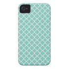 Aqua Mint Quatrefoil Pattern
