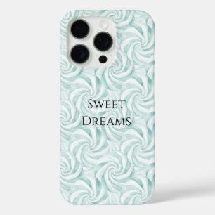 Aqua Mint White Swirls iPhone 16 Pro Case