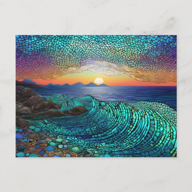 Aqua Mirage Seascape Postcard (Front)