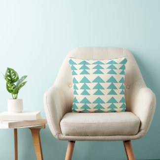 Aqua Modern Arrow Pattern Design Pillow