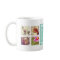 Aqua Monogram Instagram Photo Collage Mug