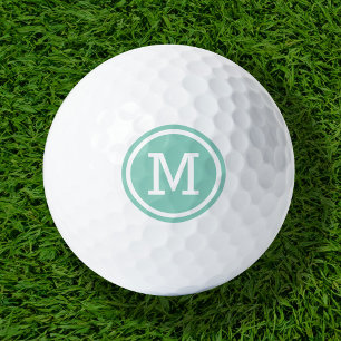 Aqua Monogram Personalised Golf Balls