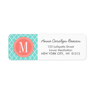 Aqua Moroccan Tiles Lattice Personalised