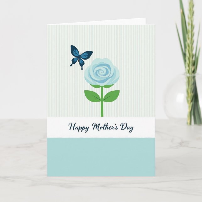 Aqua Mothers Day Card (Front)