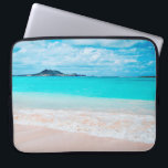 Aqua ocean and sandy beach photo custom monogram laptop sleeve<br><div class="desc">Remember the fresh salt smell of the ocean air. Relax, breathe, and explore the solitude of an empty Hawaiian beach with this stunning, vibrantly-colored photography custom monogram neoprene laptop sleeve. This laptop sleeve comes in three sizes: 15", 13", and 10”. Makes a great gift for someone special! Just type in...</div>