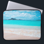 Aqua ocean and sandy beach photo custom monogram laptop sleeve<br><div class="desc">Remember the fresh salt smell of the ocean air. Relax, breathe, and explore the solitude of an empty Hawaiian beach with this stunning, vibrantly-colored photography custom monogram neoprene laptop sleeve. This laptop sleeve comes in three sizes: 15", 13", and 10”. Makes a great gift for someone special! Just type in...</div>