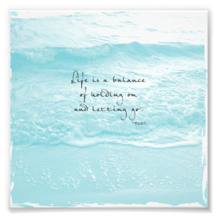 AQUA OCEAN PHOTO WITH RUMI QUOTE