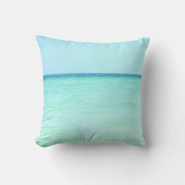 Aqua Ocean Pillow (Front)