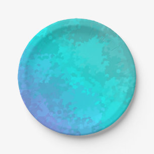Aqua Ombre Paper Plate