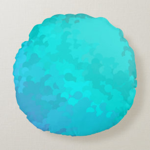 Aqua Ombre Round Cushion