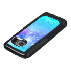 Aqua Ombre Space Photo Personalised