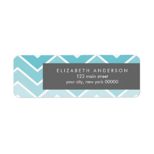 Aqua Ombre Zig Zag Chevron Pattern