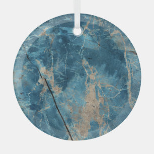 Aqua Onyx Marble: High-Resolution Design. Glass Tree Decoration