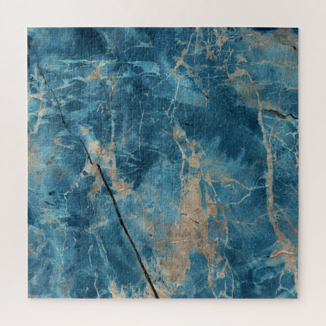 Aqua Onyx Marble: High-Resolution Design. Jigsaw Puzzle (Vertical)