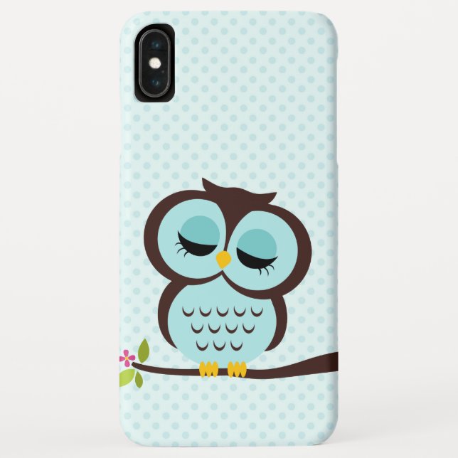 Aqua Owl Case-Mate iPhone Case (Back)