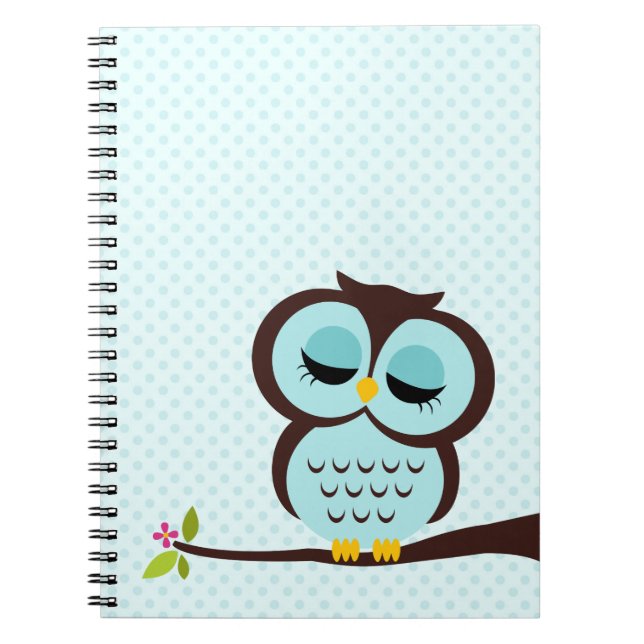 Aqua Owl Notebook (Front)