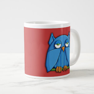 Aqua Owl red Jumbo Mug