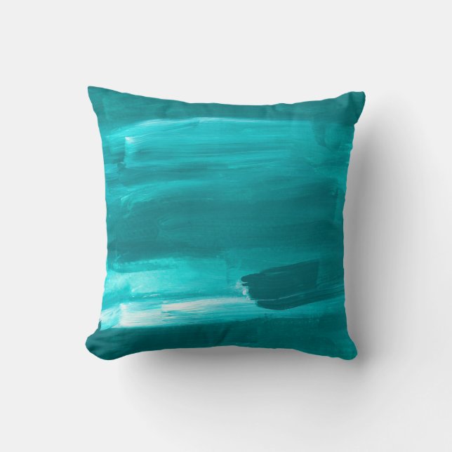 Aqua Paint Stroke  Cushion (Front)