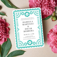 Aqua Papel Picado Inspired Wedding