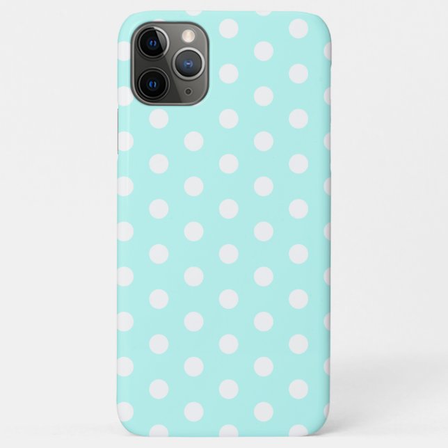 Aqua Pastel Polka Dot  Case-Mate iPhone Case (Back)