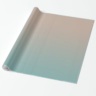 Aqua Peach Gradient Wrapping Paper