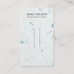 AQUA PETAL HANDMADE PAPER  HAIR CLIP DISPLAY CARD