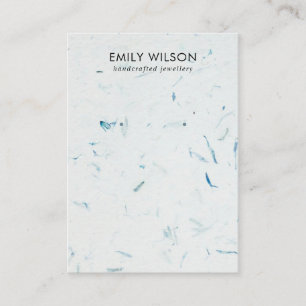 AQUA PETAL HANDMADE PAPER STUD EARRING DISPLAY BUSINESS CARD