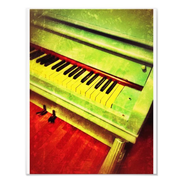 Aqua Piano Photo Print (Front)