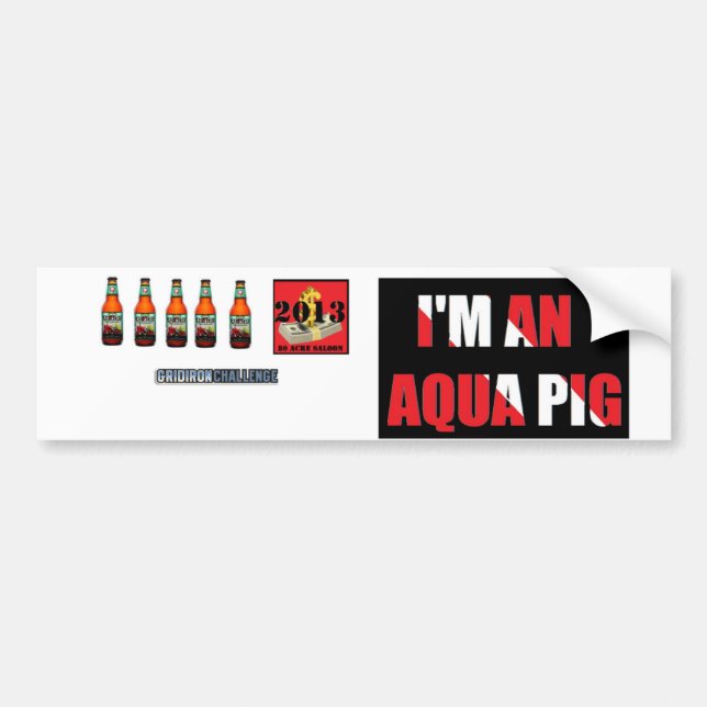Aqua Pigs Bumper Sticker (Front)